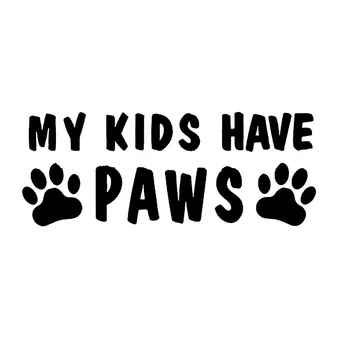 

My Kids Have Paws Car Sticker Window Stickers Animal Pet Dogs and Cats Car Stickers Glue Sticker Car Body Oem PVC 18 Cn(origin)