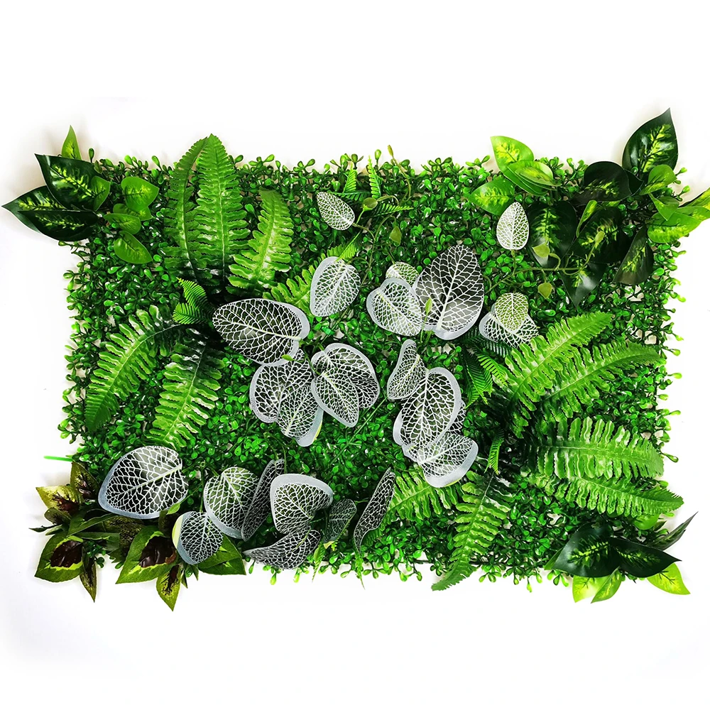 Planta artificial rattan falso painel gramado simulação