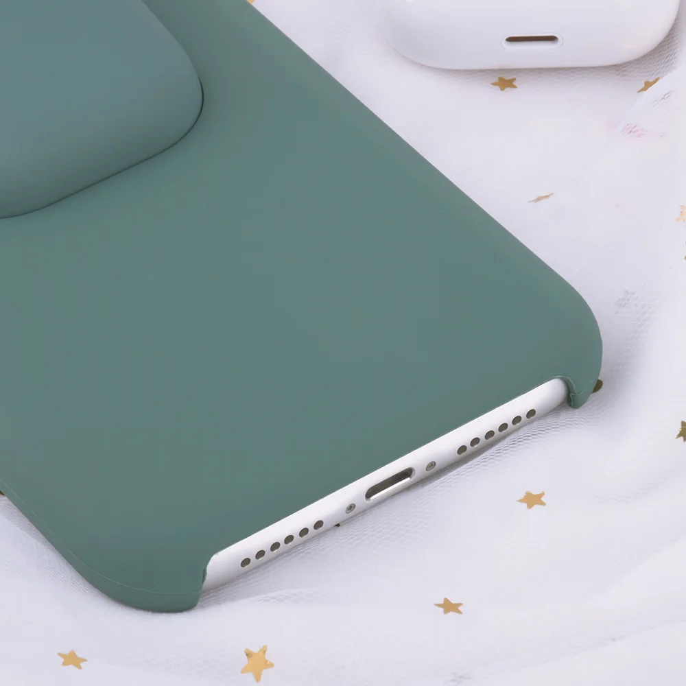 2 в 1 чехол для телефона коробка хранения наушников s iPhone 11 Pro XS MAX XR X силиконовая
