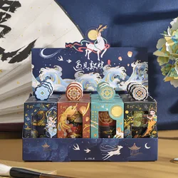 Lot de 12 boîtes d'autocollants de fond de panier en papier, adhésifs de fond de panier, adhésifs de fond de panier 