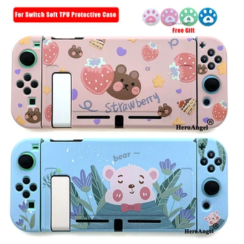 

2020 New Cute Cartoons Painted Protective Case TPU Soft Shell Joy Con Controller Cover For Nintendo Switch NS Accessories