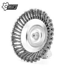 

25MM Aperture 8 Inch Steel Wire Weeding Brush Twisted Wire Bowl Type Rotating Wire Wheel garden