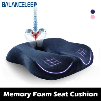 

BALANCELEEP Memory Foam Chair Cushion Coccyx Orthopedic Cushion Relief Pain Sciatica Office Home Ergonomic Design Seat Cushion