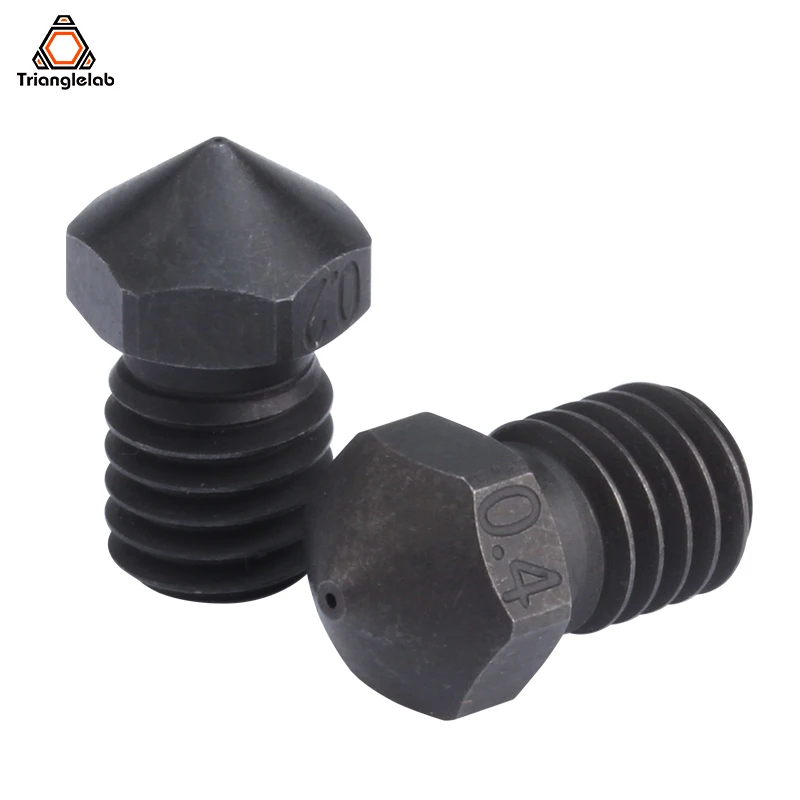 Trianglelab-aço Endurecido T-v6 Bicos Impressão 3d de Alta Temperatura Pei Peek Filamento de Fibra de Carbono para v6 Hotend Prusa Mk3s - Imagem 5