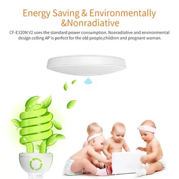 

COMFAST CF-E320V2 300M Wireless Router WiFi Ceiling AP 802.11b/g/n QCA9531 Enterprise Wifi System AP 48V POE