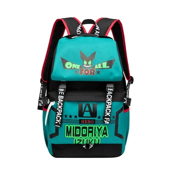 

My Hero Academia Deku Cosplay Backpack Student School Shoulder Bag Satchel Laptop Travel Rucksack Daypack