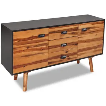 

vidaXL Sideboard Solid Acacia Wood 115x35x70 cm