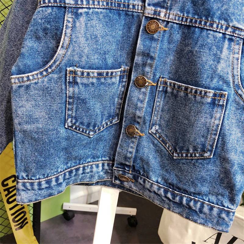 outwear Комплекты одежды для маленьких мальчиков Повседневный свитер с капюшоном и рисунком из мультфильма джинсовая куртка Спортивные штаны детский спортивный костюм из 3 предметов спортивный костюм для мальчиков - Цвет: outwear
