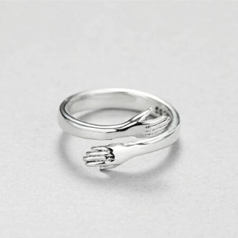 Simple Fashion Silver Color Feather Dolphin Adjustable Ring Exquisite Jewelry Ring For Women Party Wedding Engagement Gift