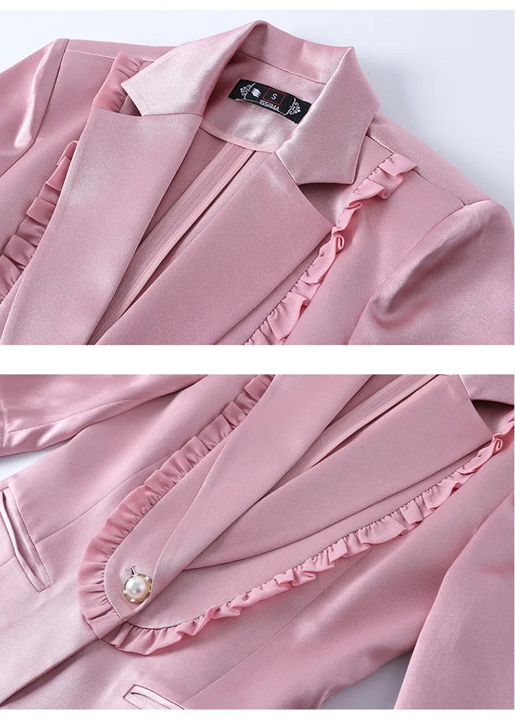 Calças de Trabalho Conjunto para Mulheres Entrevista de Negócios Blazer e Lápis Senhora do Escritório Novas Terno Peça Conjunto Uniforme Fino Calça ol 2 14 conjunto terno uniforme fino blazer e lápis