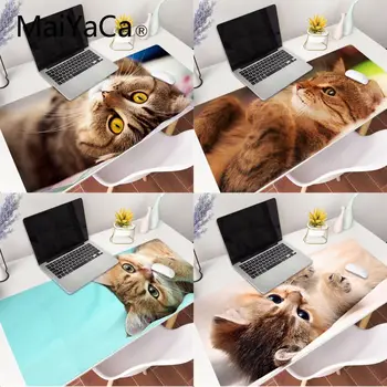 

MaiYaCa Cat Sleepy Kitten Large Gaming Mouse Pad Gamer Lock Edge Keyboard Mouse Mat Gaming Desk Mousepad for CS GO LOL Dota Game