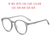 Big Frame Oval Women Men Myopia Glasses Finished Retro Gray Frame Prescription Eyeglasses Female 0 -0.5 -0.75 -1.0 To -6.0 1