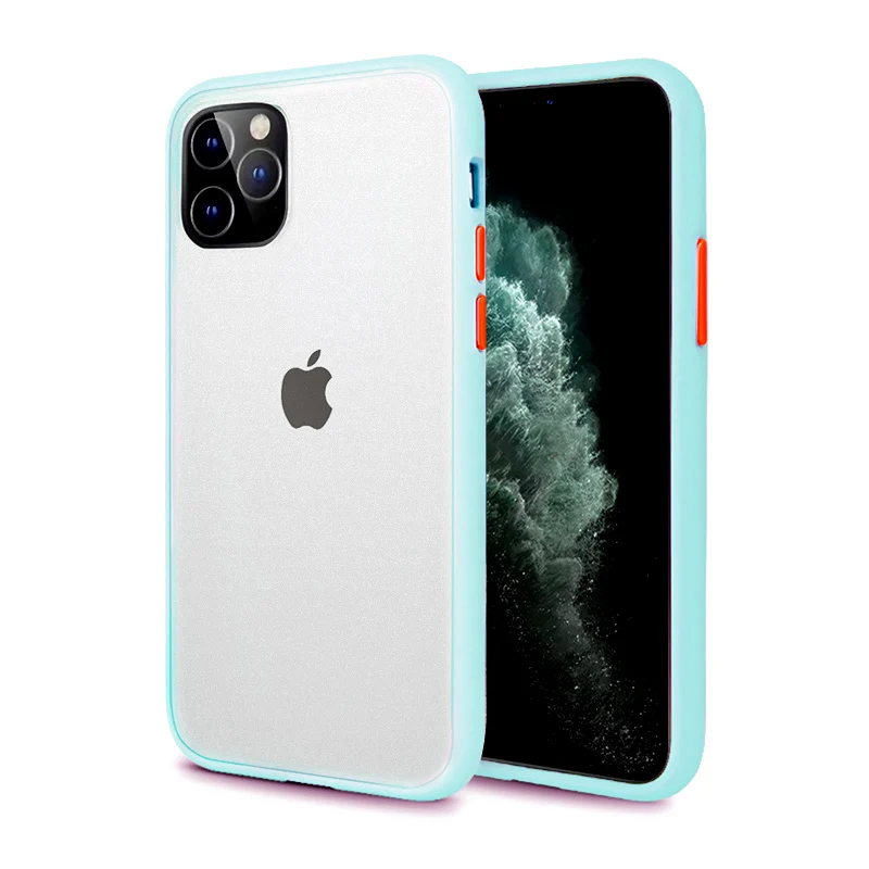 Чехол chyi для iphone 11 pro max xs xr 7 8 6s plus, чехол, оболочка, Модный чехол для телефона, pc, задняя крышка, Мягкий силикон, tpu edge etui - Цвет: light blue