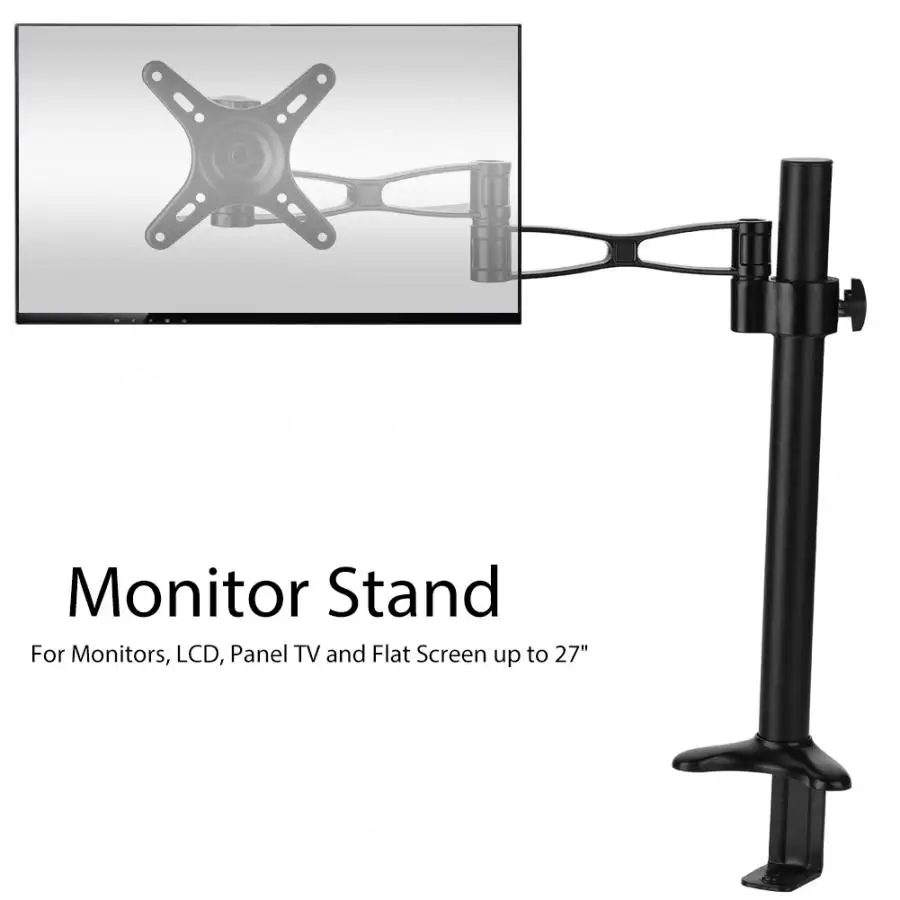 Для 10-27 дюймов планшет с ТВ ПК ЖК-экран монитор крепление подставка держатель стойка регулируемая высота 360 градусов вращающийся легкая установка