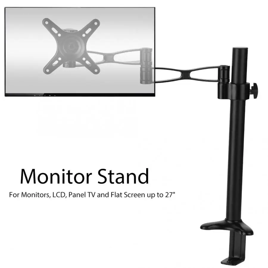 

For 10-27 inch TV Tablet PC LCD Screen Monitor Mount Stand Holder Rack Adjustable Height 360 Degree Rotatable Easy Installation