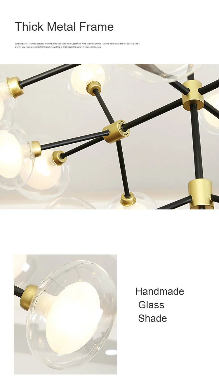 Us 65 28 32 Off Glass Ball Chandelier For Living Room Modern Design Kitchen Tree Branch Chandelier Glass Bubble Vintage Retro Chandelier Light On