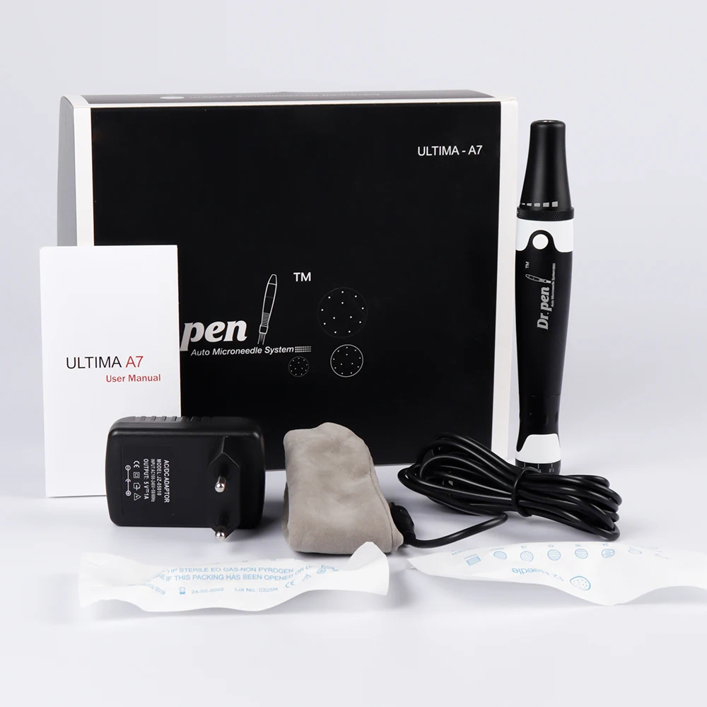 

Ultima A7 Microneedle Pen Therapy System Rolling Acne Wrinkle Removal Skin Care Beauty Tools with 2Pcs 12Pin Tattoo Needles Pen