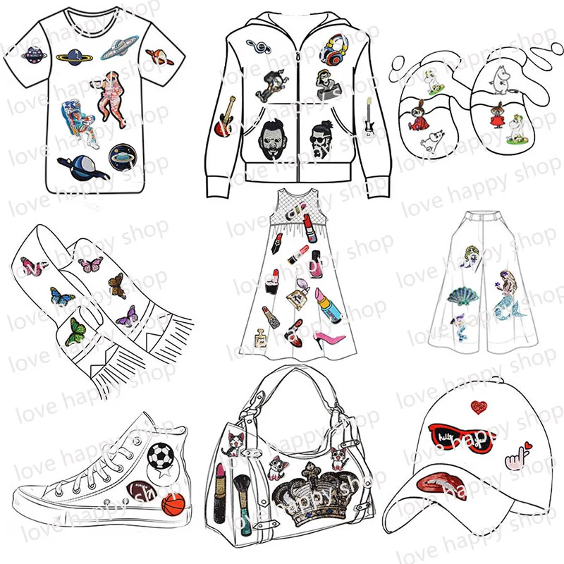 Description Picture 5 of itemDIY Patches Transfer For Clothing Backpack Jacket Application Iron-on Stitch Stuff Sewing Thermo adhesive Sequin Applique Fruit