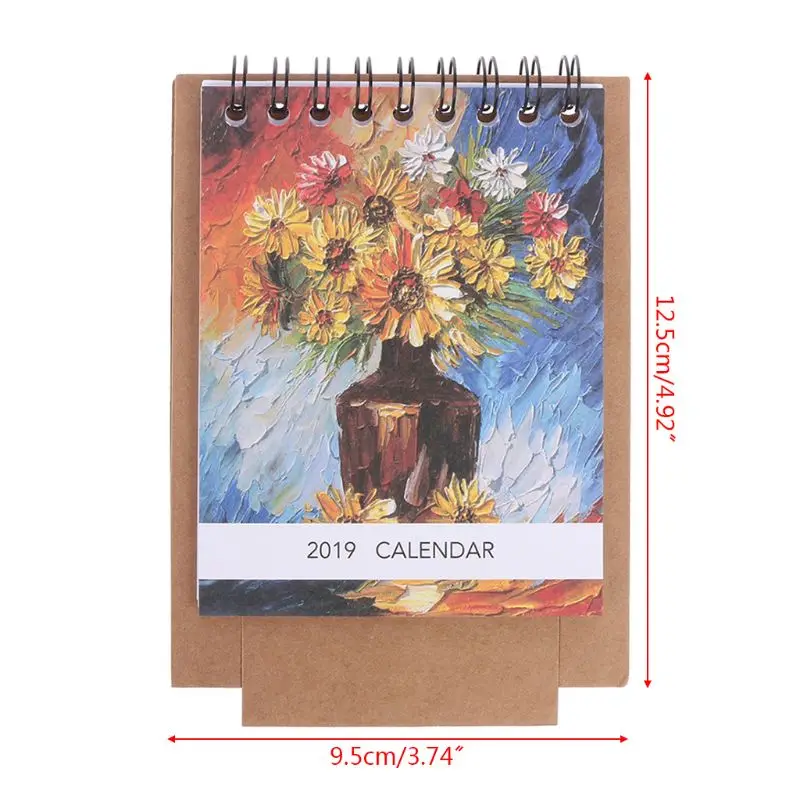 

2019 Mini Desktop Paper Calendar Daily DIY Table Planner Yearly Agenda Organizer T8DB