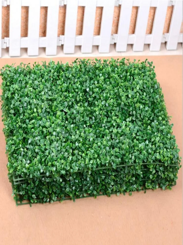

Free Shipping Artificial Turf Carpet Simulation Plastic Boxwood Grass Mat 25cm*25cm Green Lawn For Home Garden Decoration