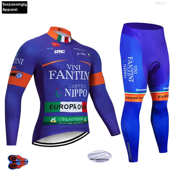 Picture Color MTB велосипедная Одежда Набор VINI UCI Team Мужская зимняя флисовая велосипедная майка MTB велосипедная одежда Ropa Maillot Ciclismo 16D гель - Цвет: Picture Color