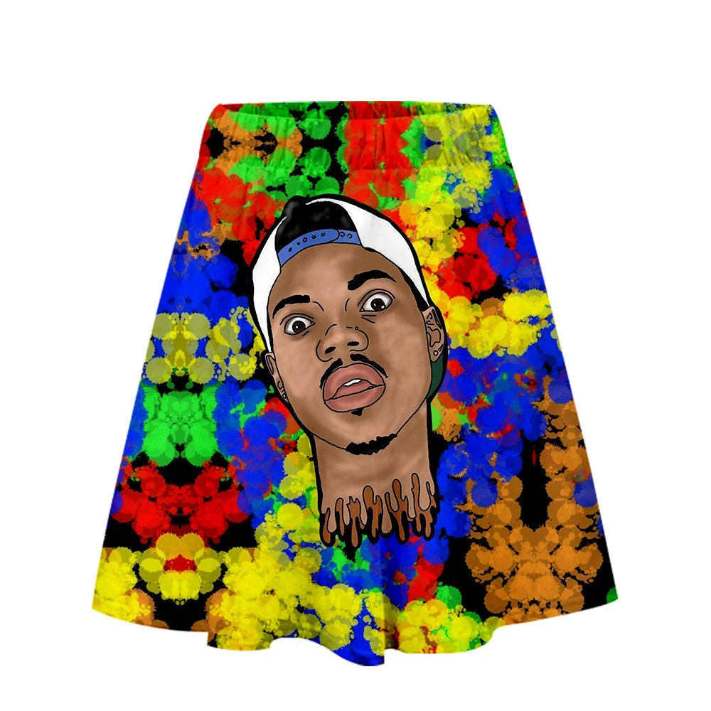 Chance The Rapper 3D полиэстер стильная юбка для девочек Повседневная летняя трендовая модная женская летняя повседневная юбка
