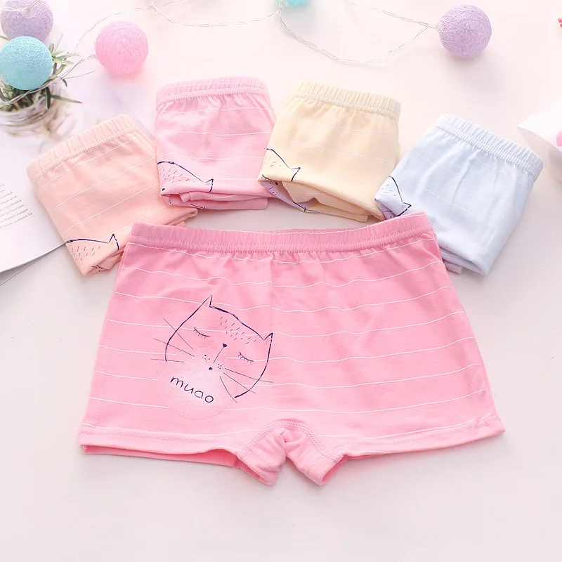 random color 5pcs Детские трусики, детское нижнее белье, хлопковые удобные трусики для девочек, милые трусы, детское нижнее белье для девочек, детская одежда - Цвет: random color 5pcs