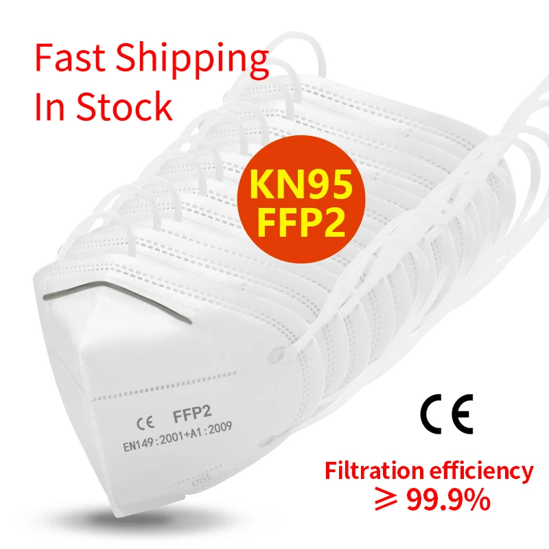 US $9.46 25% OFF|Masks Disposable KN95 Mask FFP2 Protective Mask Safety Masks 99% Filtration for Dust Particulate Pollution N95 Protection|Masks| | - AliExpress