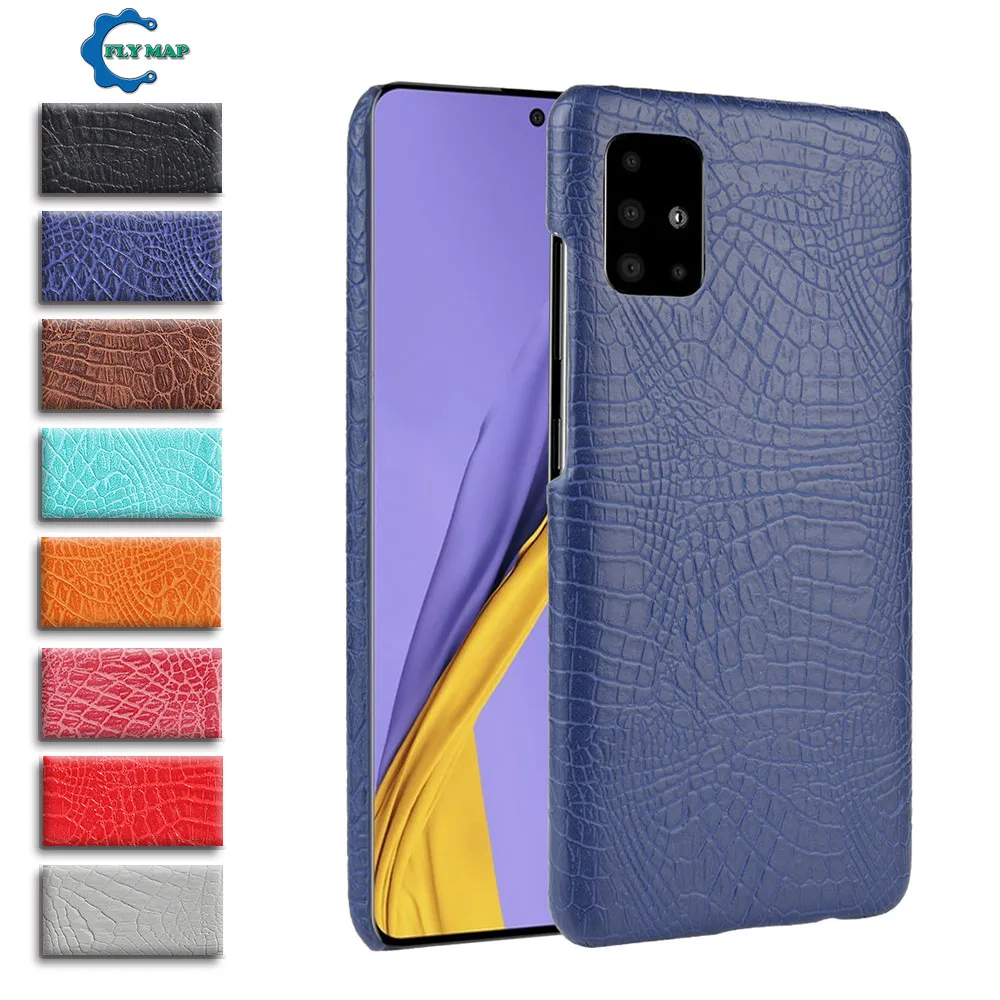 Чехол из крокодиловой кожи для Samsung Galaxy A71 2019 A715 SM A715F/DS Жесткий ПК Защитный чехол