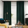Nordic Velvet Curtains Dark Green Velvet Curtains Blaclout Curtains Solid Color Curtains for Bedroom Living Room Dining Room ► Photo 2/5