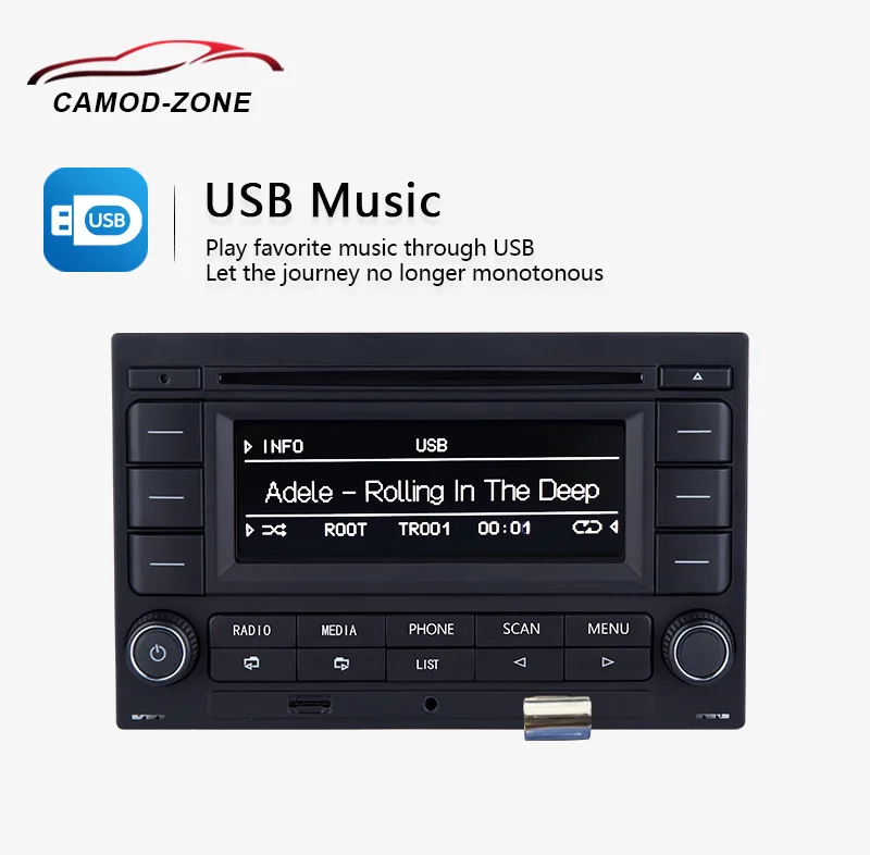 Автомагнитола Bluetooth RCN210 CD-плеер USB MP3 AUX 31G 035 185 для VW Polo 9N Golf Jetta MK4 Passat B5 RCN 210