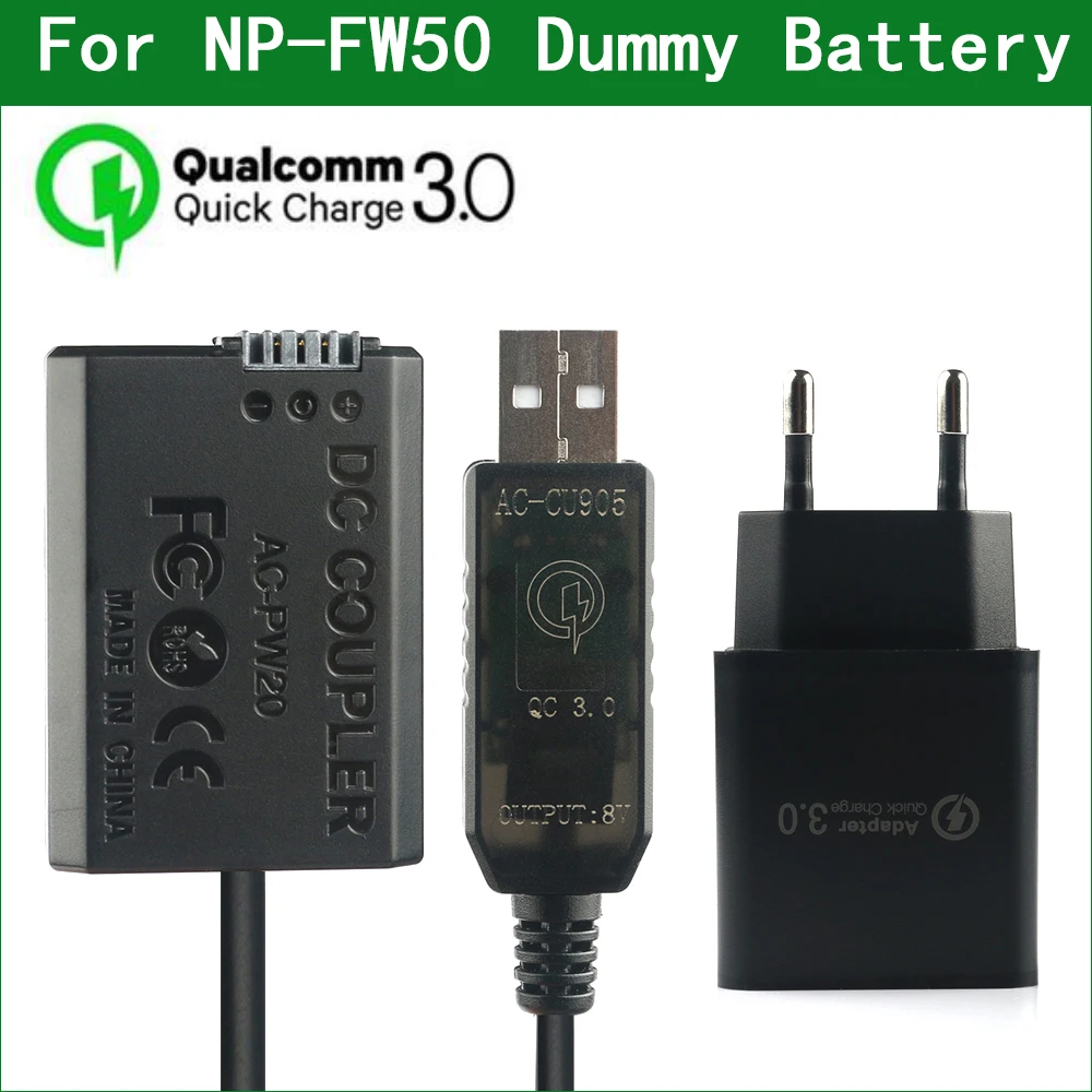 

NP FW50 Dummy Battery AC-PW20 FW50 DC Coupler for Sony DSC-RX10 M2 M3 M4 a7S II A7SM2 a7II A7M2 ILCE-7 7S 7R 7RM2 ZV-E10 ZV-E10L