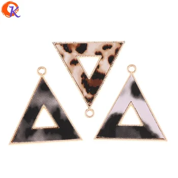 

Cordial Design 50Pcs 30*31M Jewelry Making/Earring Accessories/Leopard Print Leather/Triangle Shape/Hand Made/Earring Findings