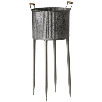 

Yaris floor flower stand living room decoration retro old wrought iron metal living room planting plant flower pot flower bucket