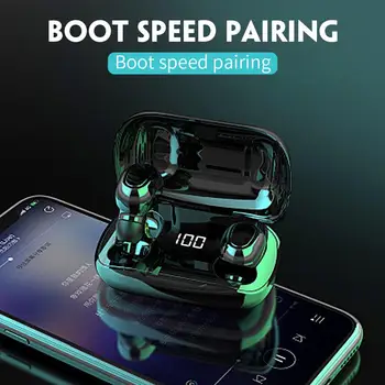 

Wireless Bluetooth Headphone Mini Stereo Earset with Charging Box TWS Calls To Reject Invisible Earphones Bass