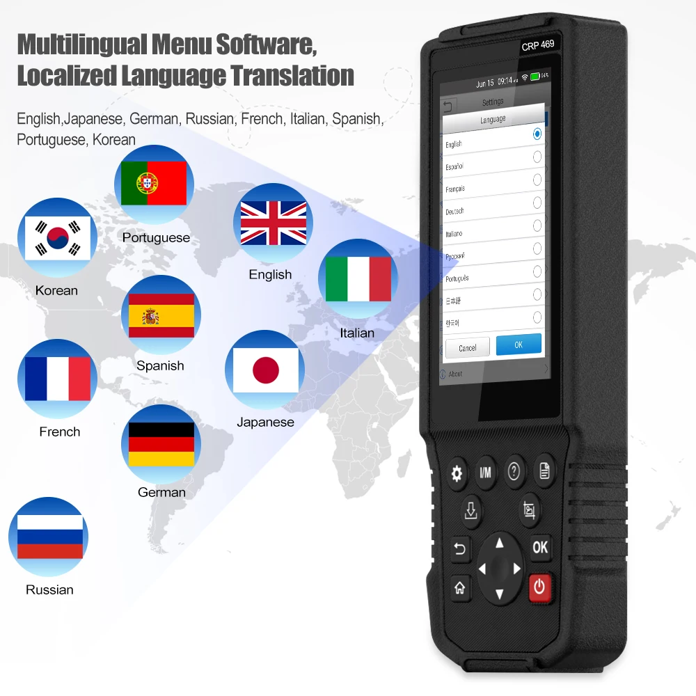 US $187.95 Launch CRP469 WIFI OBD2 Car Automotive Scanner Diagnostic Tool ABS EPB DPF TPMS Reset OBD 2 Auto Code Reader OBD2 Scanner