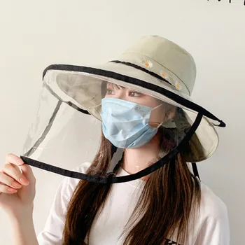 

Women's floral Cotton Anti-fog Fisherman Hat Sunbonnet Safety Visor Cap Face Dust Droplets Prevention Girls Sun-shade Chapeau