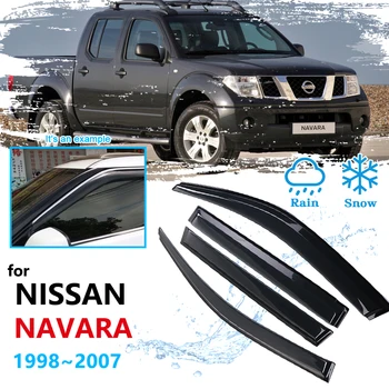 

Car Window Accessories for Nissan Navara NP300 D22 1998~2007 Rain Guard Deflector Visor Awnings Shelters Sun Snow 1999 2000