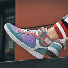 Модные спортивные высокие дышащие спортивные кроссовки унисекс; женские эластичные кроссовки на плоской подошве со шнуровкой; прогулочная обувь; J1-89