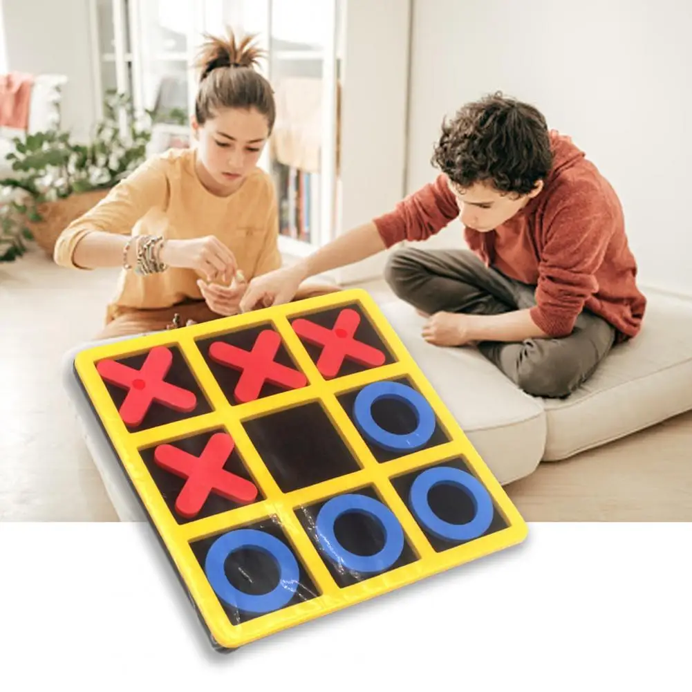 1Set Tic-Tac-Toe Competitive Skill Parents-children Leisure Board Game OX Chess Interaction Toys for Family Gatherings
