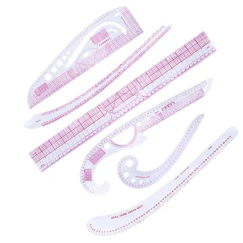 

Nonvor 6pcs/set French Curve Rulers Sewing Tailor Drawing Line Measure Clothing Patchwork DIY Crafts Garment Rulers