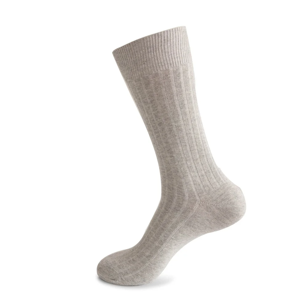 VODOF Plus Size Men's Cotton Socks Business Men Deodorant Crew Socks Breathable Male Solid Color US size(7-11.5) EU 39-48