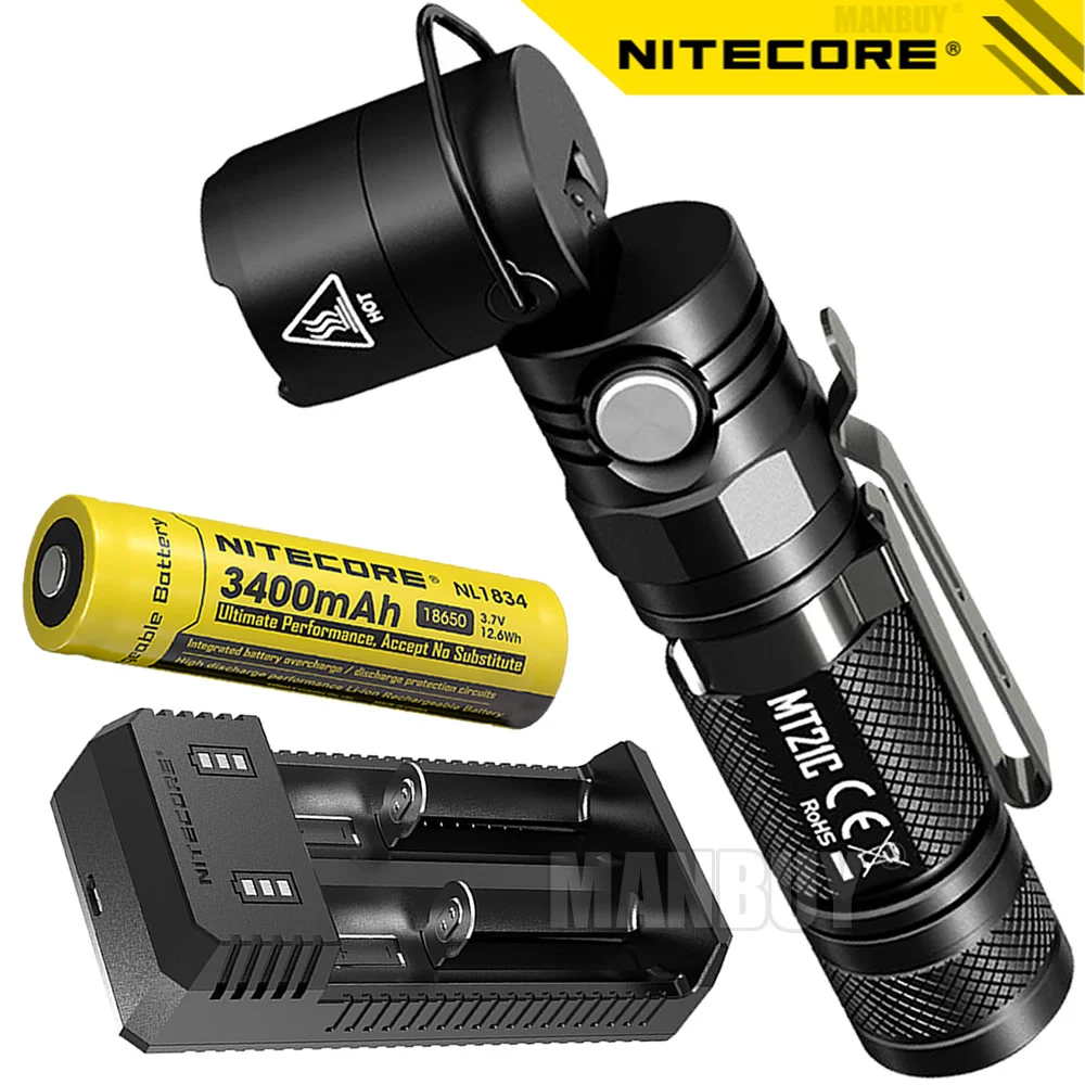 

NITECORE MT21C 1000 Lms LED Flashlight + 18650 Battery Ui2 USB Charger Multi-functional Outdoor Camping Hunting Torch fleshlight