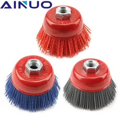 Brosse en Nylon pour meuleuse d'angle M14 et 5/8 – 11, 75mm, 3 pouces 