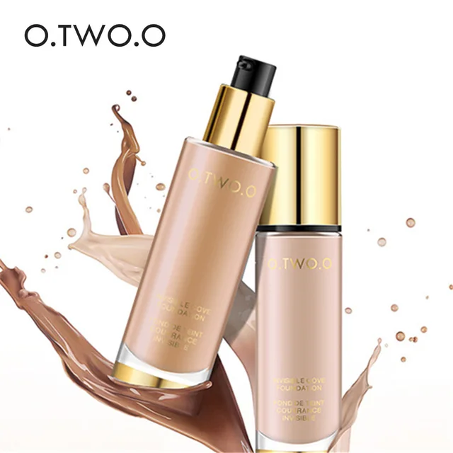 O.TWO.O Liquid Foundation Invisible Full Coverage Make Up Concealer Whitening Moisturizer Waterproof Makeup Foundation 30ml 1