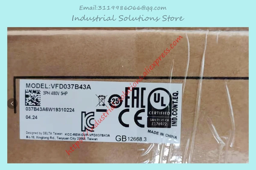 Инвертор VFD037B43A 3 фазы 380V 3.7KW 0,1~ 400 Гц VFD-B 8.5A 400 Гц