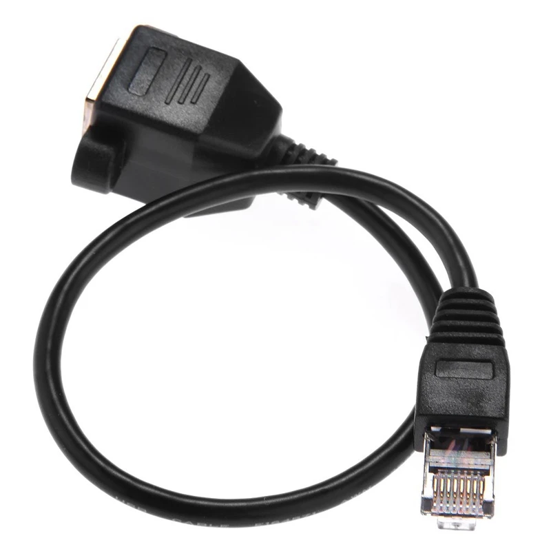 1FT RJ45 штекер к гнездовой винтовой панелью крепление Ethernet LAN Сетевой Удлинительный кабель