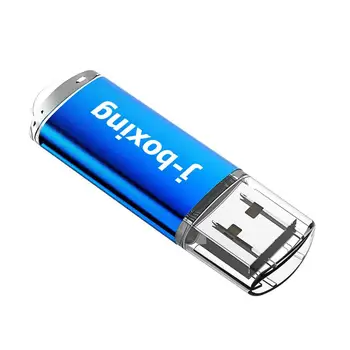 

J-boxing Flash Memory Drive Rectangle 128GB Memory Flash Stick Large Capacity USB 2.0 Pen Drive for Desktop Macbook Tablet Blue