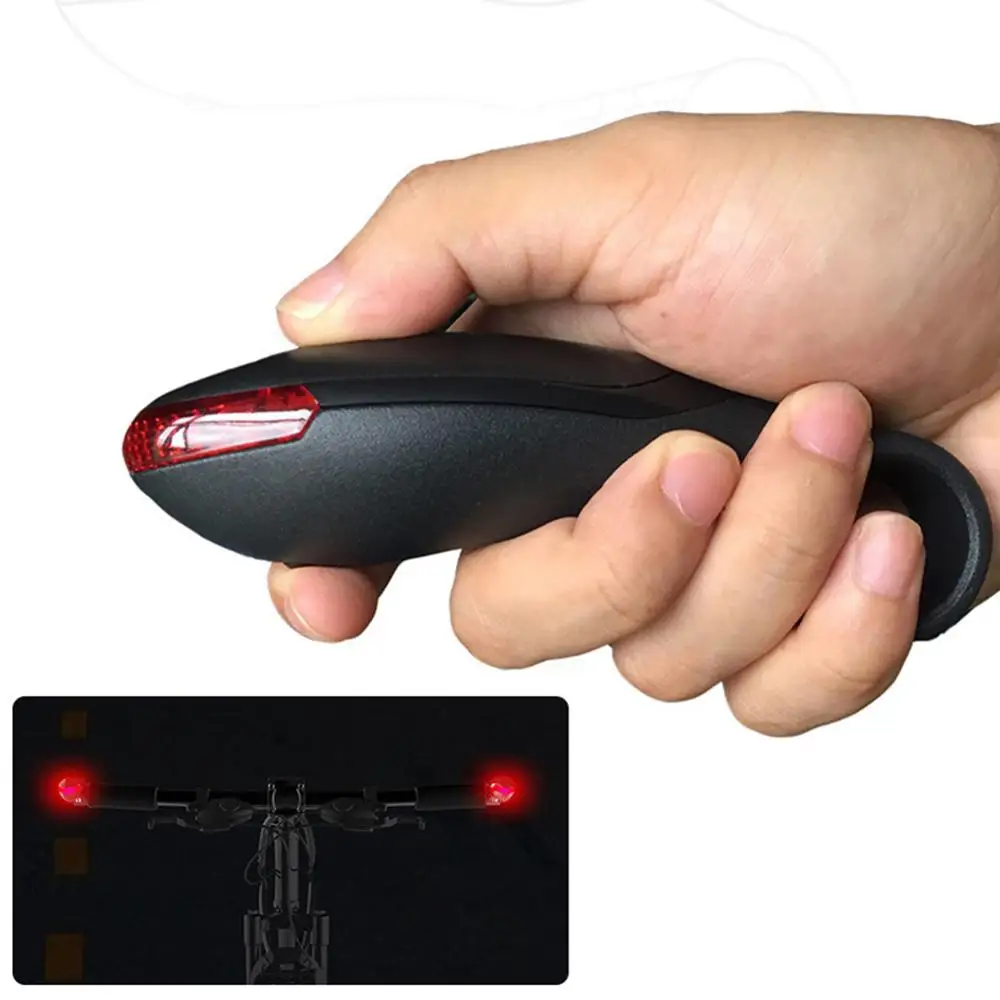 cheap Bicycle with Turn Warning Light MTB Road Waterproof Bright Handlebar Ends Aluminum Alloy Horn Handlebar