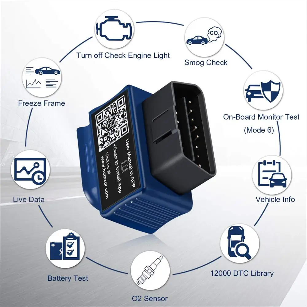 HUMZOR NEXZSCAN NL50 Bluetooth 4 2 Автосканер OBD2 сканер автомобильный считыватель кодов для Android